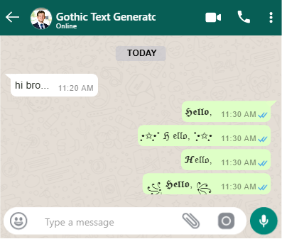Gothic Text for WhatsApp